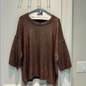 Linea Domani Metallic Copper Sweater 👵MT